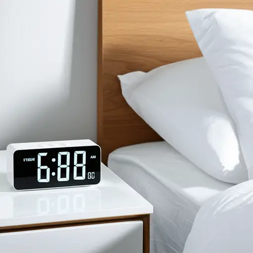 我设置闹钟是为了明天早起。