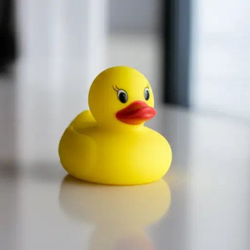 我有一只橡皮鸭子玩具。