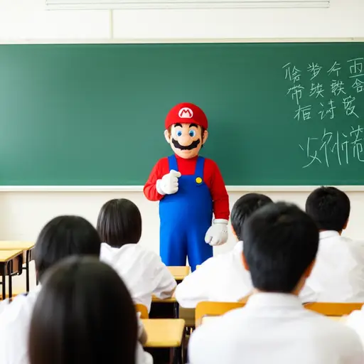 马里奥的英语发音很棒。