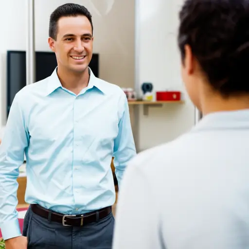 他友好地回答了我的简单问题。