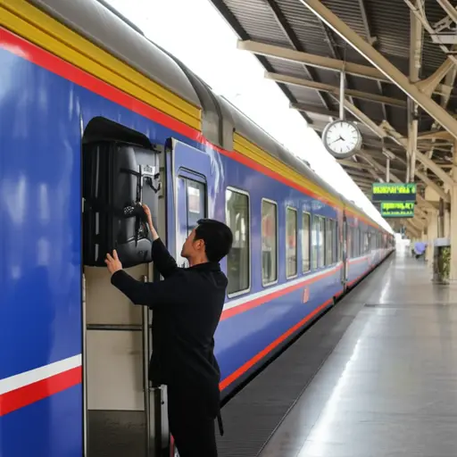 请在火车出发前确保你所有的行李都已安全存放在车上。