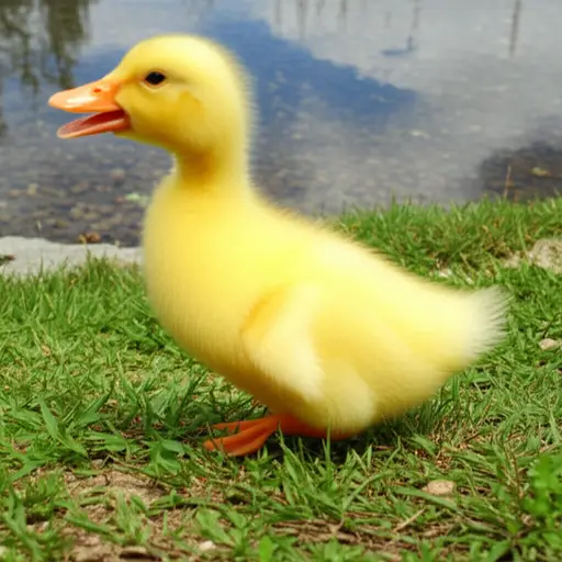 这只鸭子会嘎嘎叫。