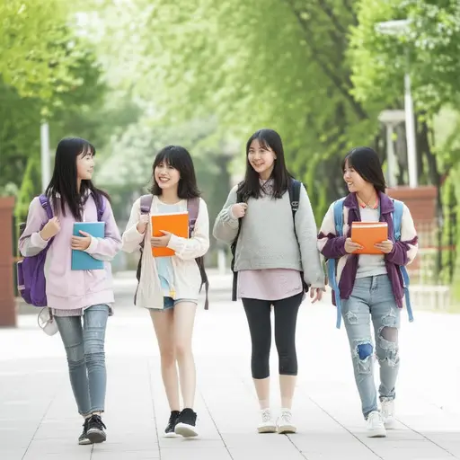 她放学后总是和女孩们一起玩。