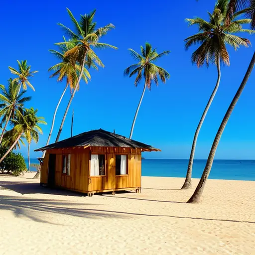 他们在海边建了一座小屋。