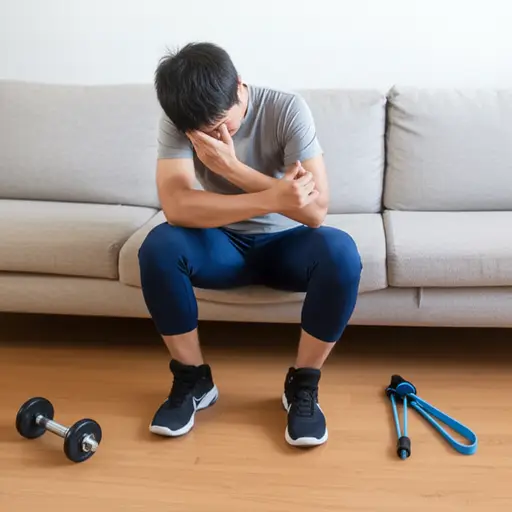 我手臂的肌肉因为昨天的锻炼还在酸痛。