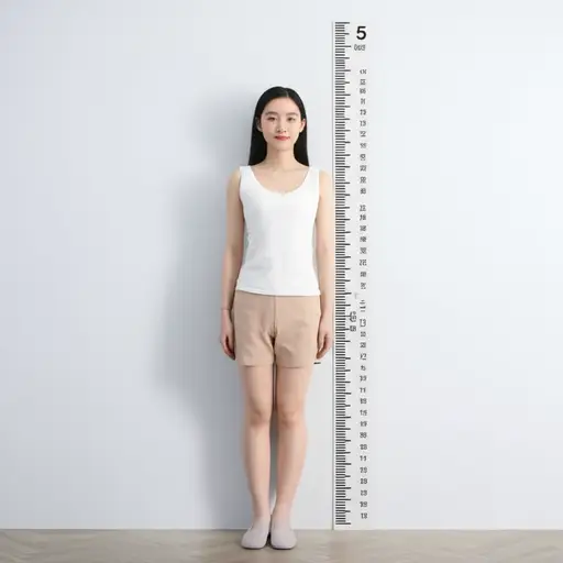 她身高五英尺三英寸。