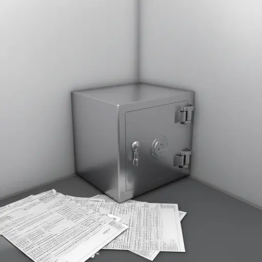 重要文件已被藏在保险箱里。