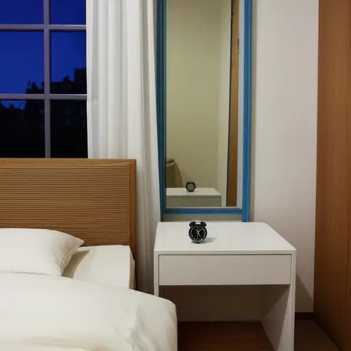 我晚上九点睡觉。