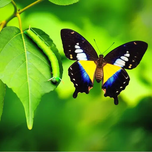 毛毛虫会变成蝴蝶。