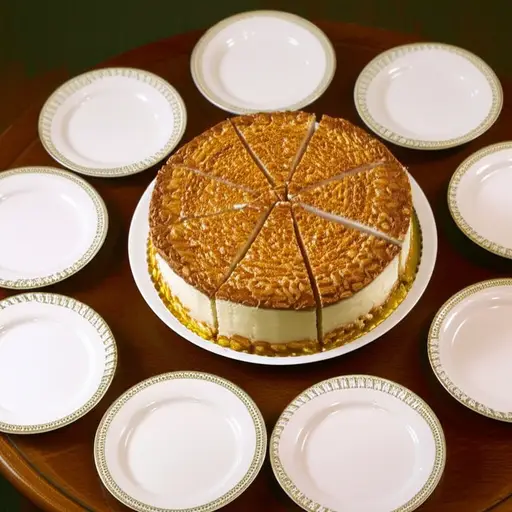 这个蛋糕的大小够十个人吃。