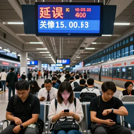 更糟糕的是，火车晚点了好几个小时。