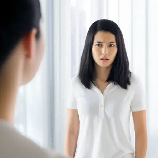 我一看到她，就知道有什么不对劲。