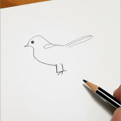 我画了一只小鸟。