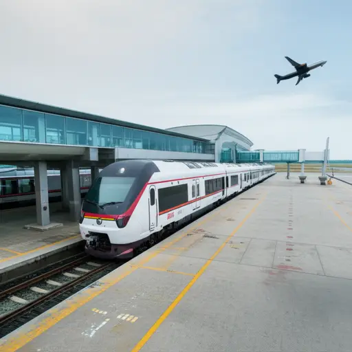 火车有直达机场的连接。