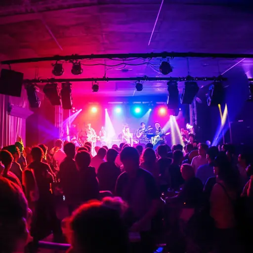 这家俱乐部周末有现场音乐表演。