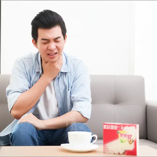 因为这次感冒，我喉咙痛。