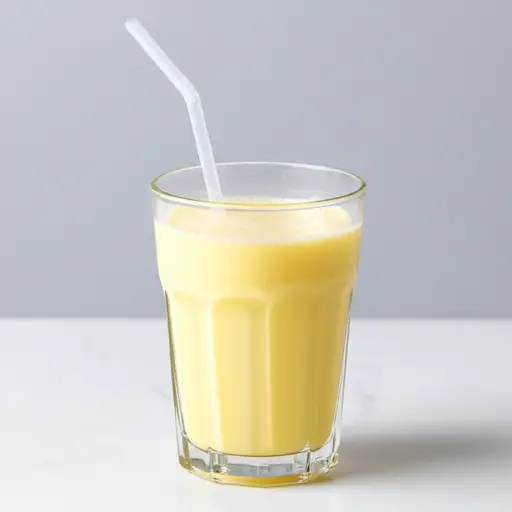 这个香蕉奶昔很好喝。