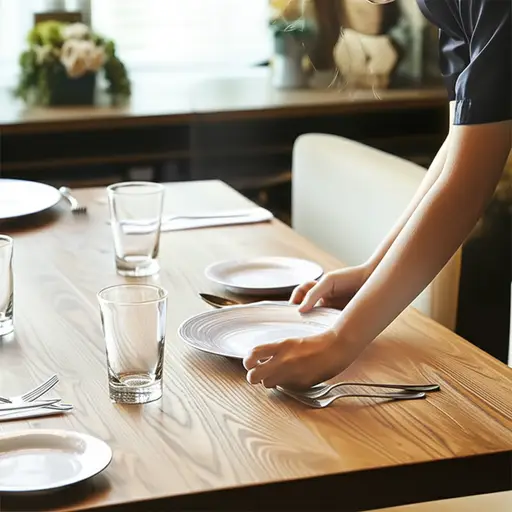 今晚轮到你摆餐具了。