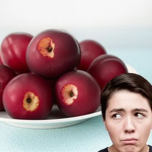 这些李子有点酸。