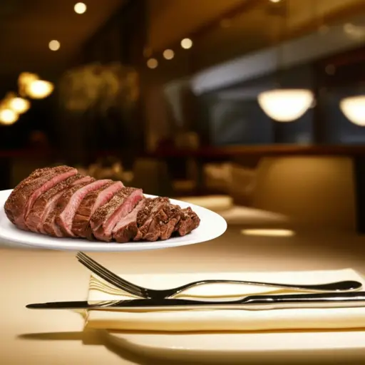 我们晚餐吃了烤牛肉。