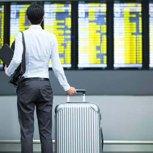 他目前在国外出差。