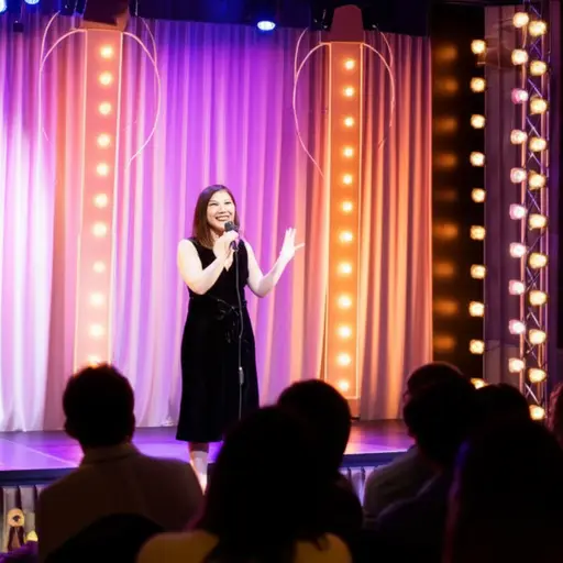 我上周在一个脱口秀上看到了她。