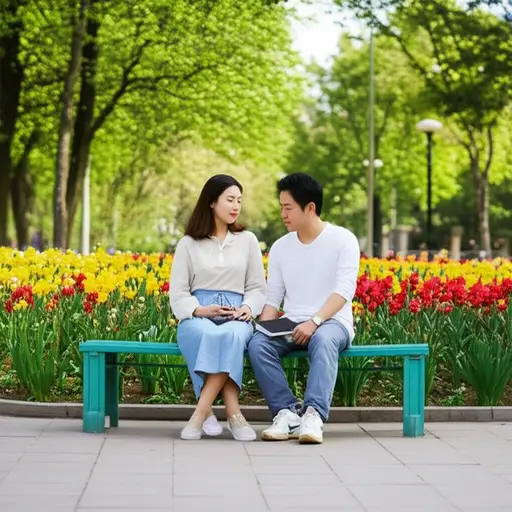 我和彼得交往一年了。