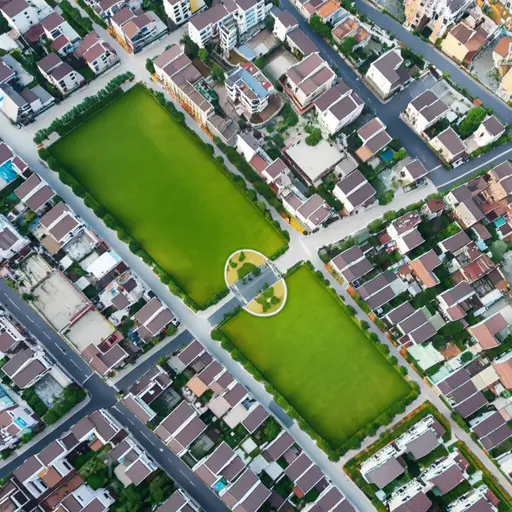 我的城镇有两个公园。