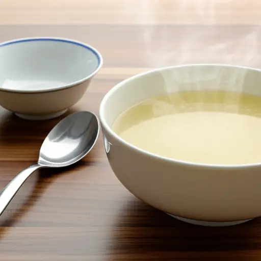 你应该先让热汤凉下来再吃。