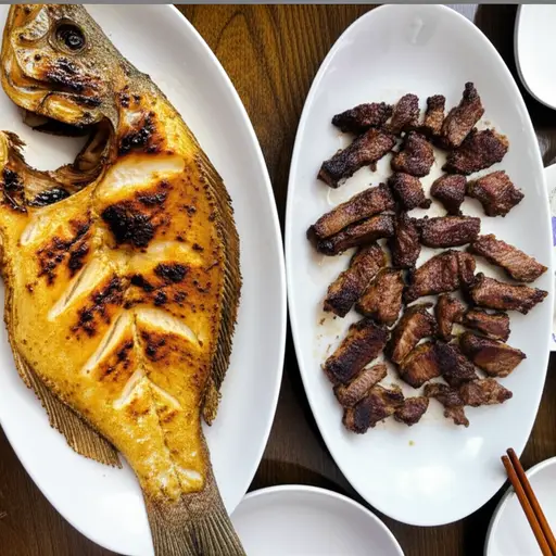 我不得不在鱼或羊肉之间选择。