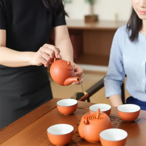 请坐，我给你倒杯茶。