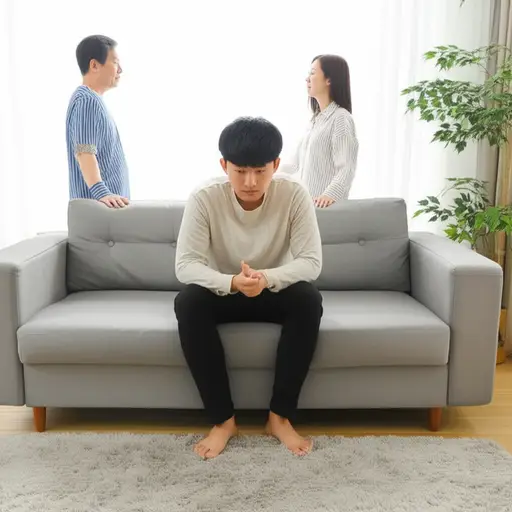 他无法与父母沟通（自己的想法和感受）。