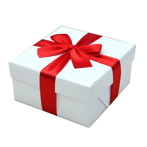 它用纸包着，系着一条红丝带。