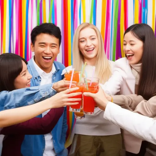 我们在派对上玩得非常开心。