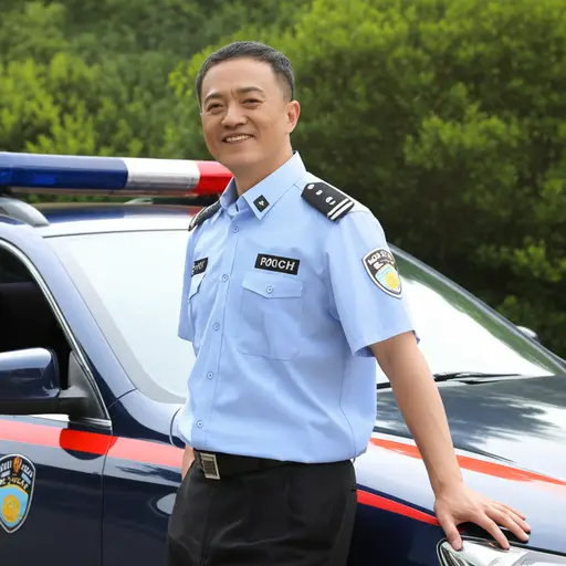 我叔叔是一名警察。