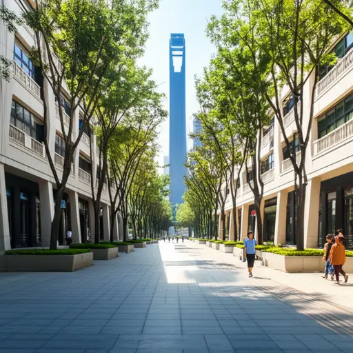 走圣马克大道去市中心。