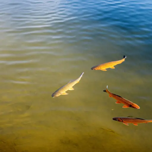 有些鱼有金色的鳞片。