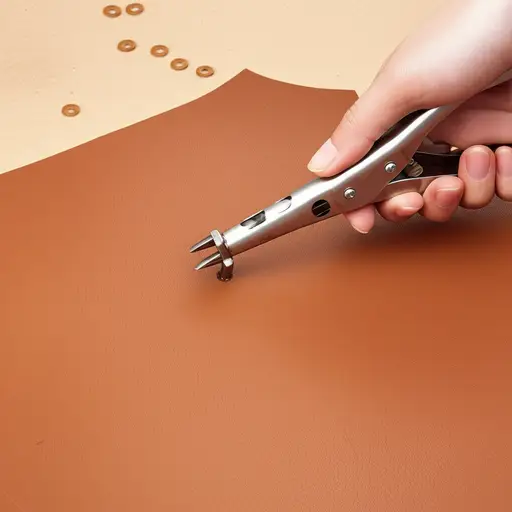 这个工具是用来在皮革上打孔的。
