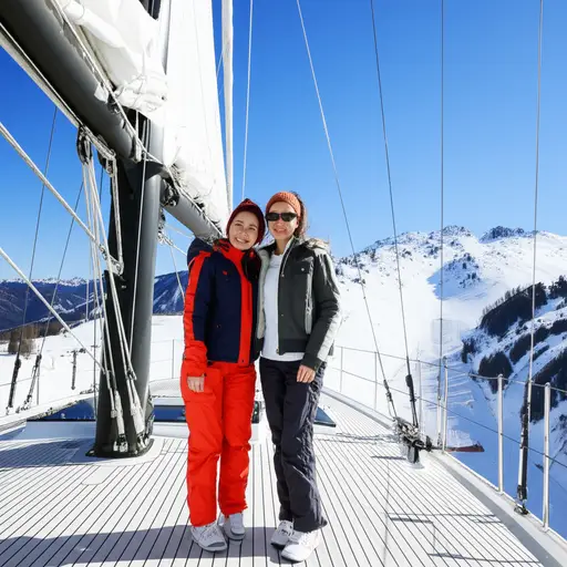 我们俩都对帆船和滑雪很感兴趣。