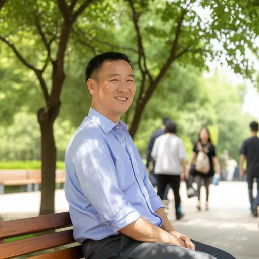 他似乎对生活相当满意。