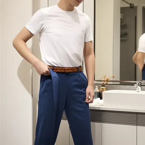 他需要一条新腰带来搭配他的裤子。