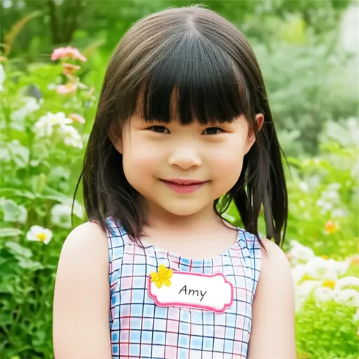 我女儿的名字叫艾米。