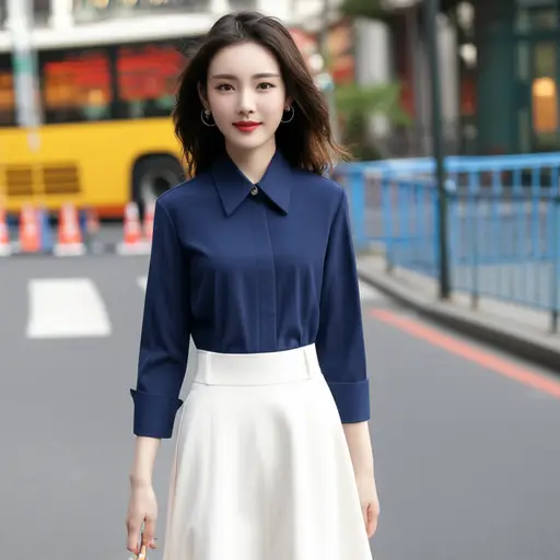 新的时尚潮流包括带有立领的上衣。