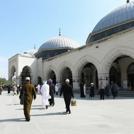 我们每个星期五在清真寺祈祷。