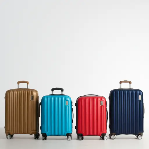 我数了数，有5个行李箱。