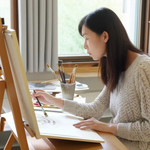 我姐姐在一所社区学院学习艺术。