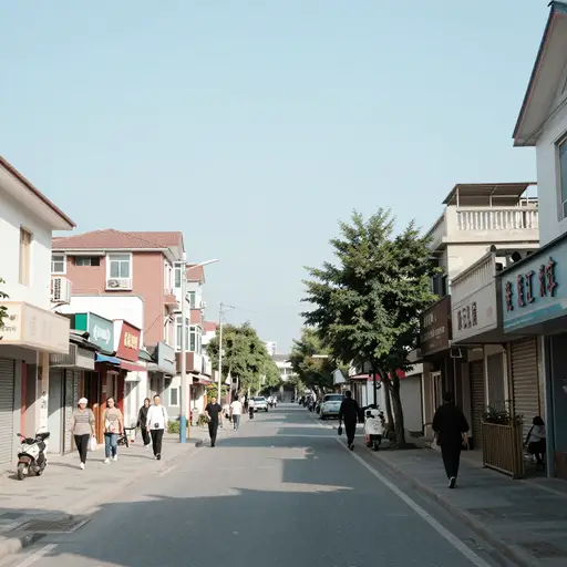 我住在一个小城市里。