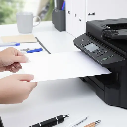 请把这张纸放进打印机。