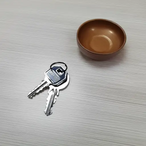 把钥匙放在显眼处，以便我记得带上。