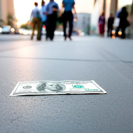 我在街上发现了一百美元。